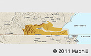 Physical Panoramic Map of Kakuuto, shaded relief outside