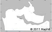 Gray Simple Map of Kakuuto, single color outside