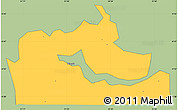 Savanna Style Simple Map of Kakuuto, single color outside