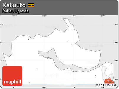 Silver Style Simple Map of Kakuuto, single color outside