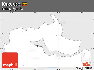 Silver Style Simple Map of Kakuuto, single color outside