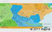 Political Shades Panoramic Map of Rakai