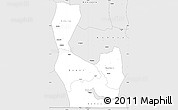 Silver Style Simple Map of Rakai