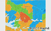 Political 3D Map of Soroti