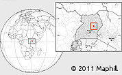 Blank Location Map of Kasilo, highlighted country, within the entire country