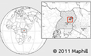 Blank Location Map of Kasilo, highlighted country, highlighted parent region, within the entire country
