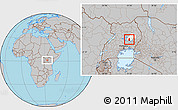 Gray Location Map of Kasilo, highlighted parent region