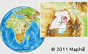 Physical Location Map of Kasilo, highlighted country, highlighted parent region