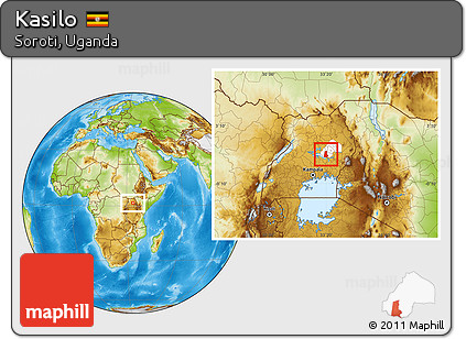 Physical Location Map of Kasilo, highlighted parent region