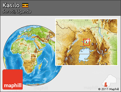 Physical Location Map of Kasilo, highlighted parent region