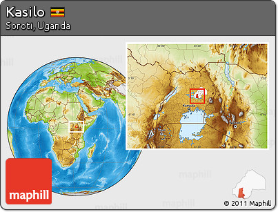 Physical Location Map of Kasilo, highlighted parent region