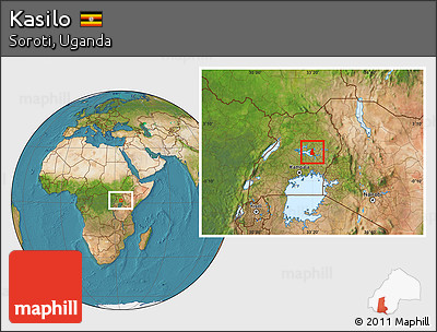 Satellite Location Map of Kasilo
