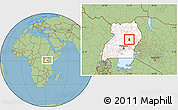 Savanna Style Location Map of Kasilo, highlighted country