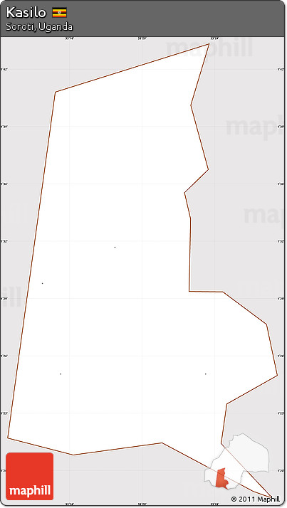 Classic Style Simple Map of Kasilo, cropped outside