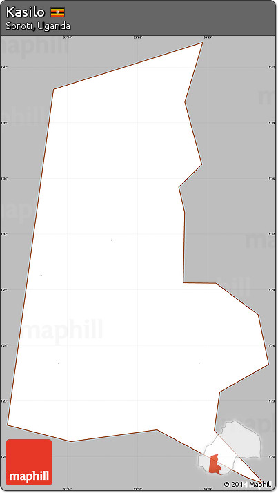 Gray Simple Map of Kasilo, cropped outside
