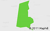 Political Simple Map of Kasilo, single color outside