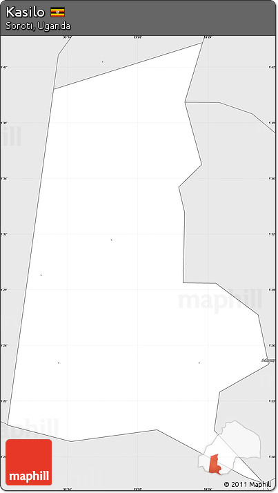 Silver Style Simple Map of Kasilo
