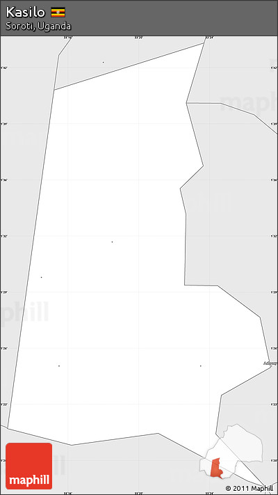 Silver Style Simple Map of Kasilo