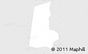 Silver Style Simple Map of Kasilo, single color outside