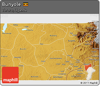 Physical 3D Map of Bunyole