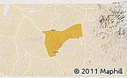 Physical 3D Map of Bunyole, lighten