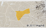 Physical 3D Map of Bunyole, lighten, semi-desaturated