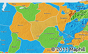 Physical 3D Map of Bunyole, political outside