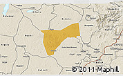 Physical 3D Map of Bunyole, shaded relief outside