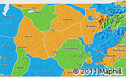 Political 3D Map of Bunyole