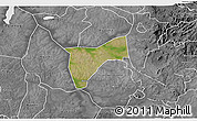 Satellite 3D Map of Bunyole, desaturated