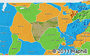 Satellite 3D Map of Bunyole, political outside