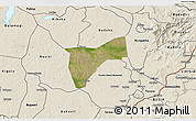 Satellite 3D Map of Bunyole, shaded relief outside