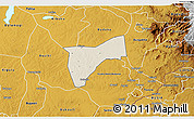 Shaded Relief 3D Map of Bunyole, physical outside