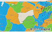Shaded Relief 3D Map of Bunyole, political outside