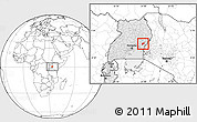 Blank Location Map of Bunyole, highlighted country