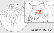 Blank Location Map of Bunyole, highlighted parent region