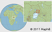 Savanna Style Location Map of Bunyole