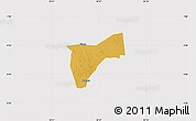 Physical Map of Bunyole, cropped outside