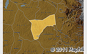Physical Map of Bunyole, darken
