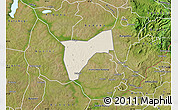 Shaded Relief Map of Bunyole, satellite outside