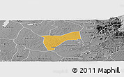 Physical Panoramic Map of Bunyole, desaturated