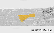 Physical Panoramic Map of Bunyole, lighten, desaturated