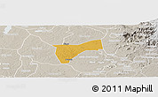 Physical Panoramic Map of Bunyole, lighten, semi-desaturated