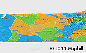 Physical Panoramic Map of Bunyole, political outside