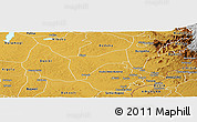Physical Panoramic Map of Bunyole
