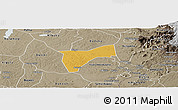 Physical Panoramic Map of Bunyole, semi-desaturated