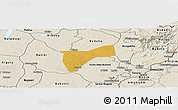 Physical Panoramic Map of Bunyole, shaded relief outside