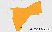 Political Simple Map of Bunyole, single color outside