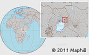 Gray Location Map of Kisoko (West Budama)