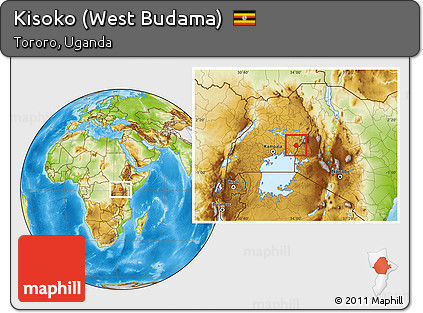 Physical Location Map of Kisoko (West Budama)